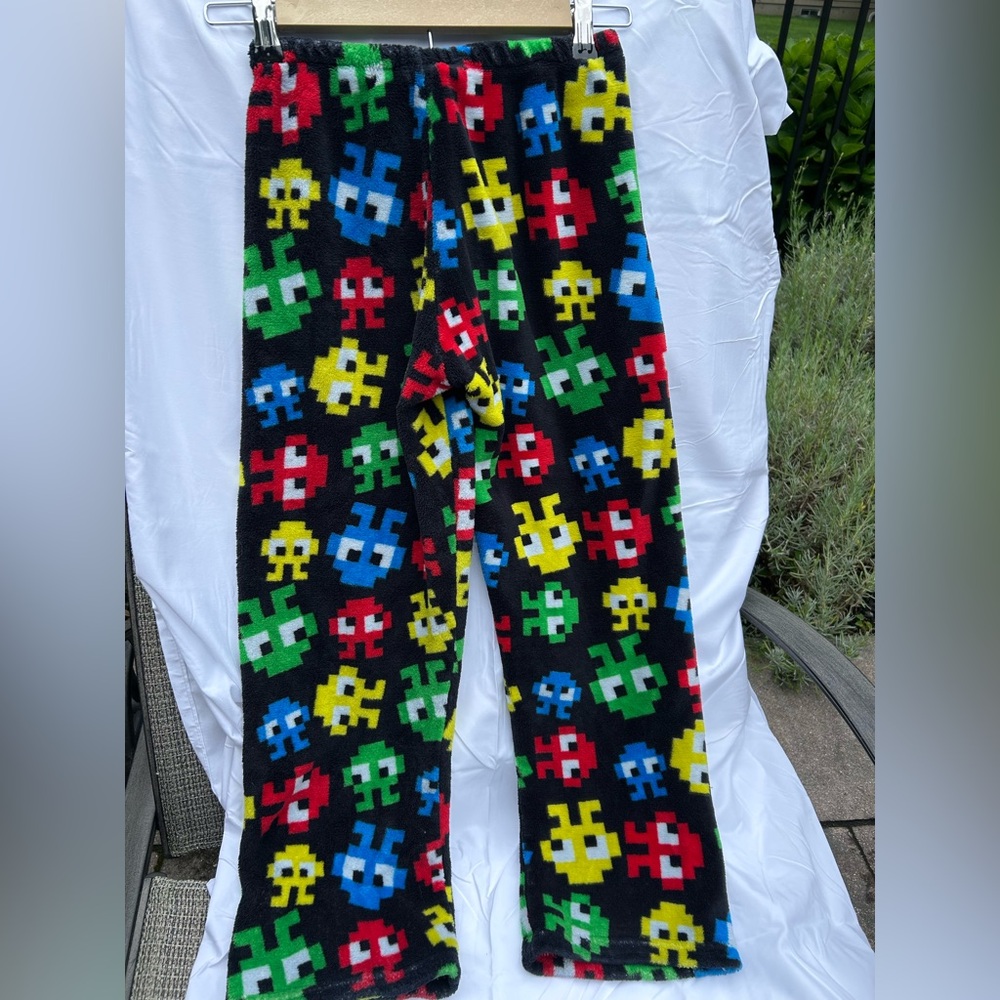 Colorful Alien Print Kids Pajama Bottoms